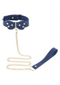 Silicone Collar and Leash Blue