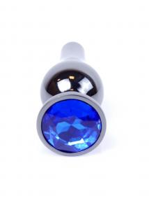 Plug-Jewellery Dark Silver BUTT PLUG- Dark Blue