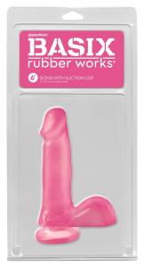 BRW 6" Dong Suction Cup Pink