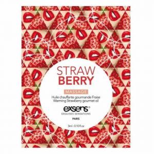 STRAWBERRY SACHET Warming gourmet massage oil (3 ml x 10 szt.)