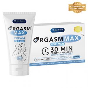 Orgasm Max - 2 kapsułki + CREAM for Men - 50ml - Na Szybką, Mocną, Długą Erekcję