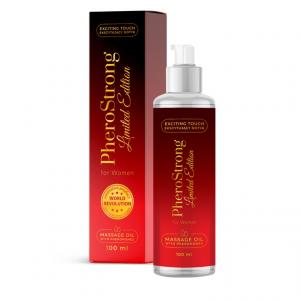 PheroStrong Limited Edition for Women Massage Oil 100ml - olejek do ciała dla kobiet z feromonami podniecającymi mężczyzn