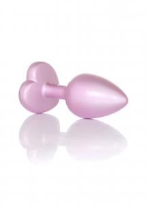 Plug-Jewellery Pearl Pink Heart PLUG- Clear S