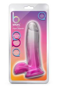 B YOURS SUGAR MAGNOLIA 7 INCH DILDO FUCHSIA