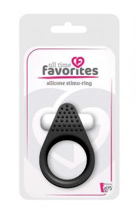 ALL TIME FAVORITES SILICONE STIMU-RING BLACK