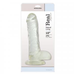 Dildo-FALLO JELLY REAL RAPTURE CLEAR 10"