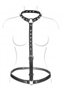 SEXY BUST HARNESS WITH SPIKES