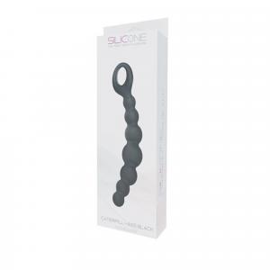 Plug/kulki-FALLO ANALE CATERPILL-ASS SILICONE BLACK