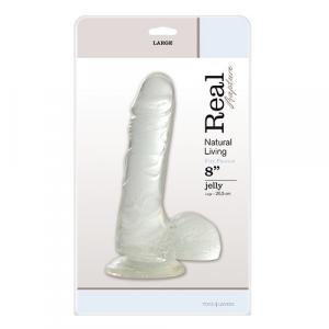 Dildo-JELLY DILDO REAL RAPTURE CLEAR 8""""""""""""""""