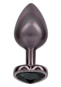 Diamond Heart Plug Large Black