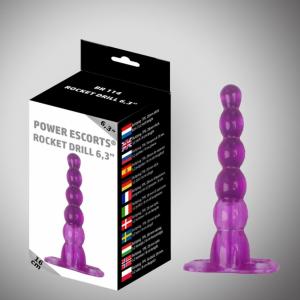 Rocket drill 6,3 inch purple big anal plug 6,3 inch / 16 cm