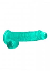 6"""" / 15 cm Realistic Dildo With Balls - Turquoise