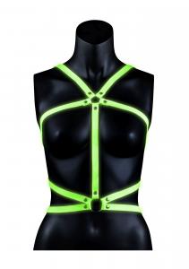 Body Harness - Glow in the Dark - Neon Green/Black - L/XL