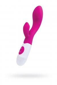 A-TOYS, Vibrator Fela with Clitoral Stimulator, Silicone, Pink, 20.5 cm, 10 speeds, 2xAAA