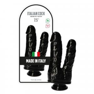 Dildo- Romolo e Remo Black 7.5"