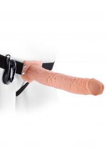 11in. Vibrating Hollow StrapOn Light skin tone