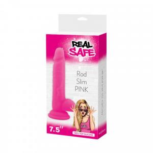 Dildo-Fallo realistico real safe rod slim pink