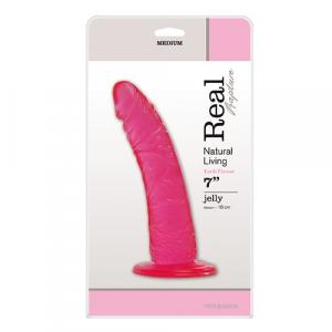 Dildo-JELLY DILDO REAL RAPTURE PINK 7\