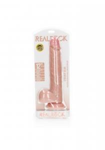 Straight Realistic Dildo Balls Suction Cup - 12\