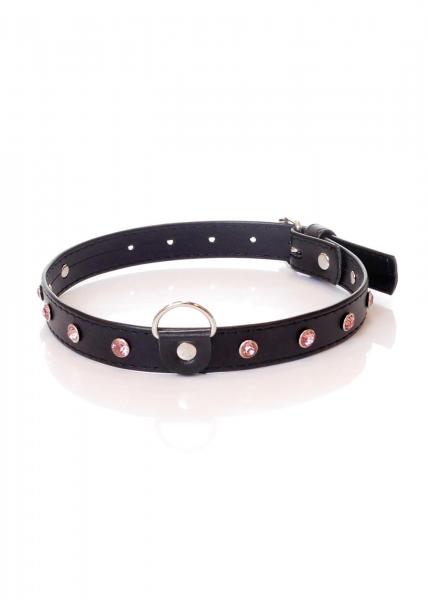 Fetish B - Series Collar - 2 cm pink crystal