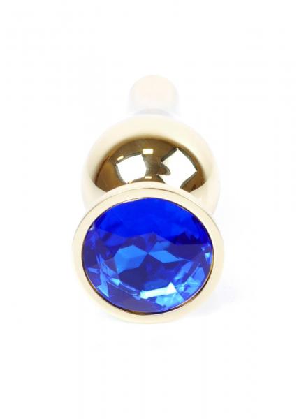 Plug-Jewellery Gold BUTT PLUG- Dark Blue