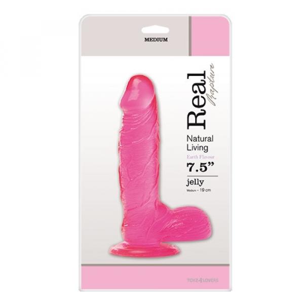 Dildo-JELLY DILDO REAL RAPTURE PINK 7.5""""""""""""""""