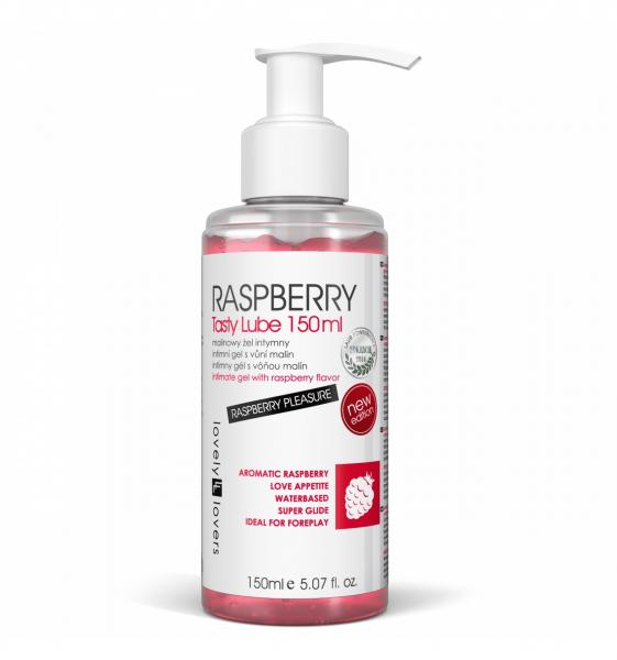 Intymny żel o smaku malinowym - Lovely Lovers Raspberry Tasty Lube 150 ml