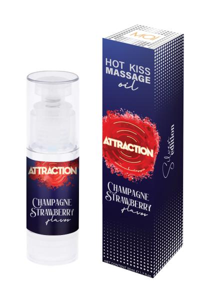 MASSAGE OIL ATTRACTION CHAMPAGNE STRAWBERRY 50 ML