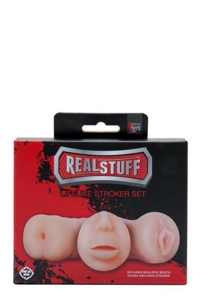 REALSTUFF 3 IN 1 MASTURBATORS FLESH