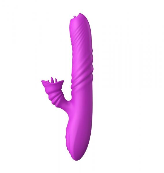 Wibrator-Angelia USB 3 functions of thrusting / 20 vibrations Purple