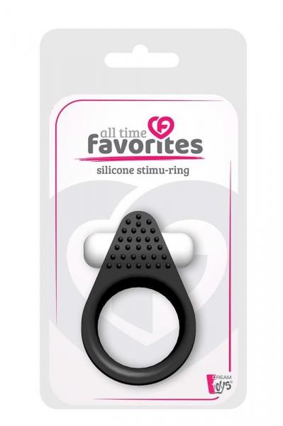 ALL TIME FAVORITES SILICONE STIMU-RING BLACK