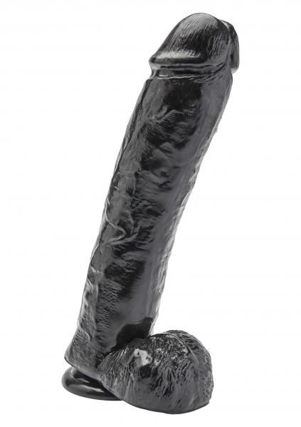 Dildo 11 inch with Balls Black