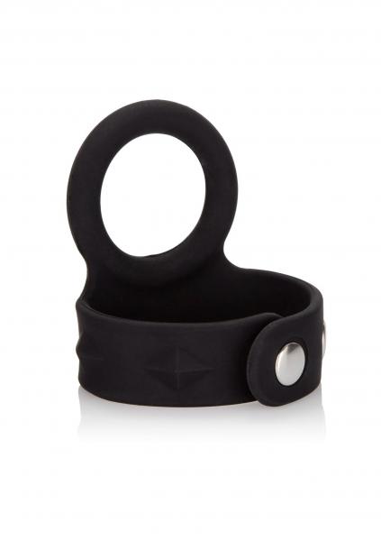 3-Snap Scrotum Ring - Medium Black