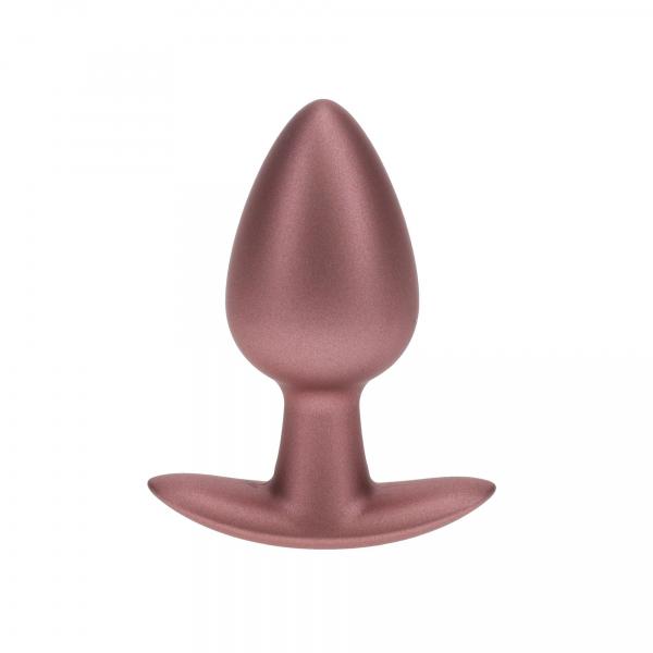 Smooth Silicone Anal Plug - Medium - 3.1 / 7,9 cm - Rose Gold