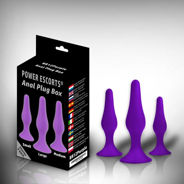 Plug - Anal Plug Box 3 pack purple