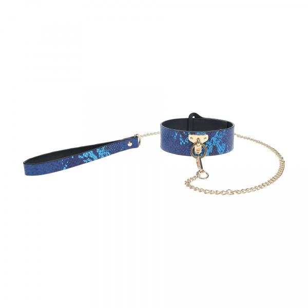 Florence Collection - Collar with Leash - Blue