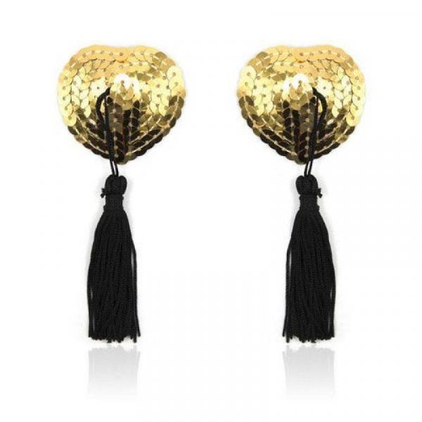 Heart shine nipples tassels (oro)