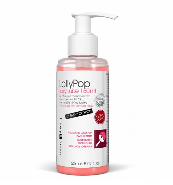 Intymny żel o smaku wiśniowym - Lovely Lovers LollyPop Tasty Lube 150 ml