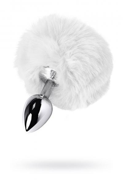 Silver anal plug TOYFA Metal with faux fur