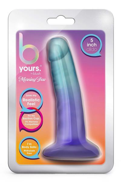 B YOURS MORNING DEW 5 INCH DILDO SAPPHIRE