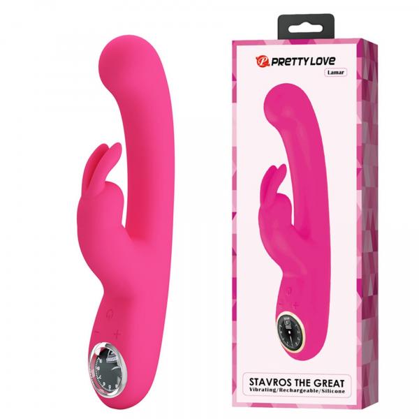 PRETTY LOVE - Lamar dark Pink, 10 vibration functions 9 speed levels