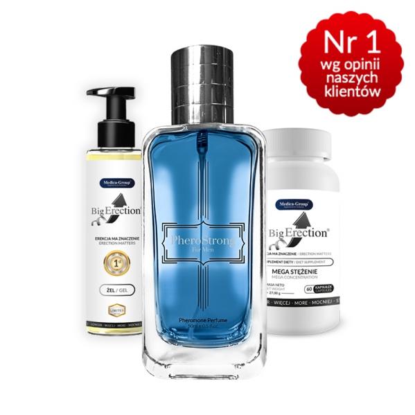 PheroStrong for Men 50 ml + BigErection kaps. + BigErection żel - Nr 1 wśród KLIENTÓW !!!