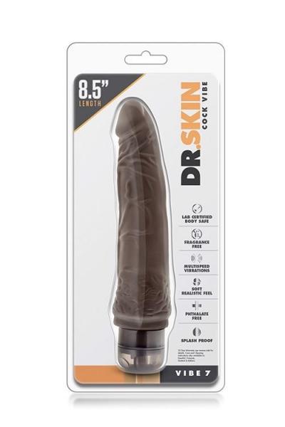 DR. SKIN COCK VIBE 7INCH CHOCOLATE