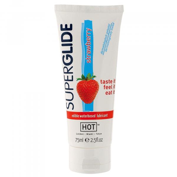 HOT Superglide STRAWBERRY- 75ml edible lubricant waterbased