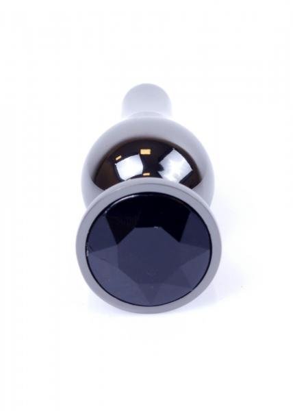 Plug-Jewellery Dark Silver BUTT PLUG- Black