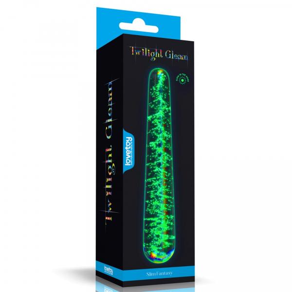 Glow-in-the-dark Twilight Gleam Glass Dildo