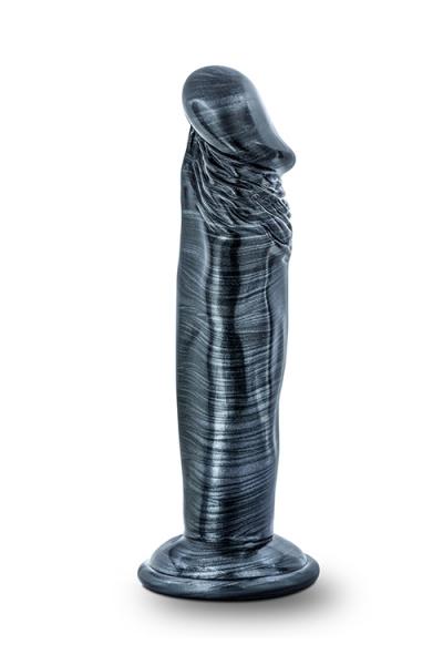 JET EBONY 6INCH DILDO EBONY METALLIC