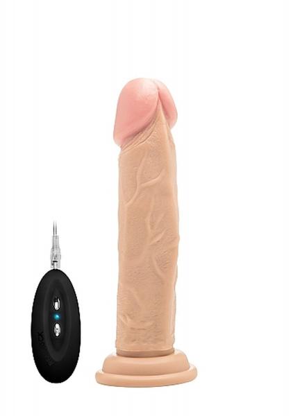 Vibrating Realistic Cock - 8"" - Skin