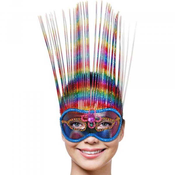 Maska-Venetian Mask Rainbow Deluxe