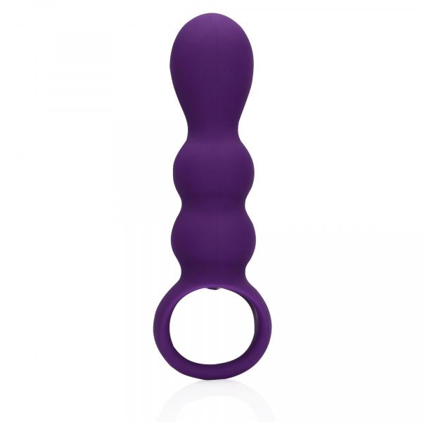 Teardrop Shaped Anal Vibrator - Clear Purple